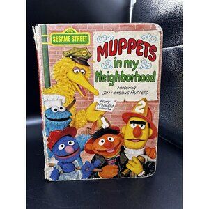 Sesame Street Vintage Board Book Muppets in My Neighborhood 1977 Jim Henson READ